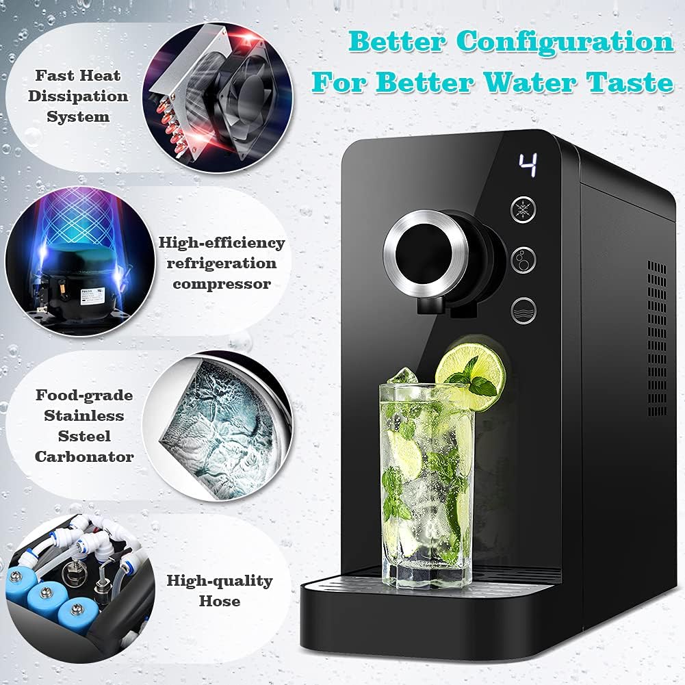 Black Countertop Sparkling Water Maker Z202