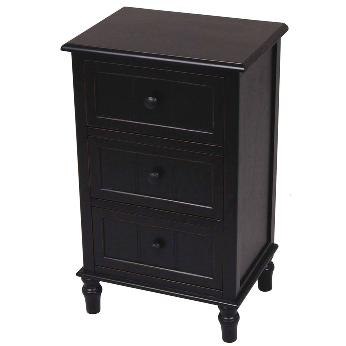 Black 3 Drawer Accent Table J7808