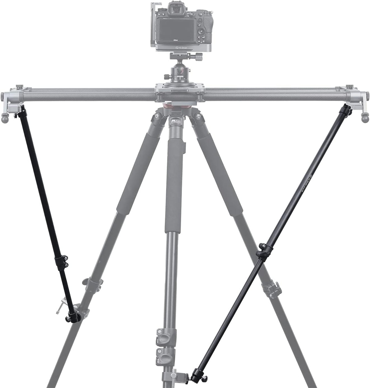 Camera Slider Support Arm Adjustable Length 23”-37.5” Pack-2 Q222