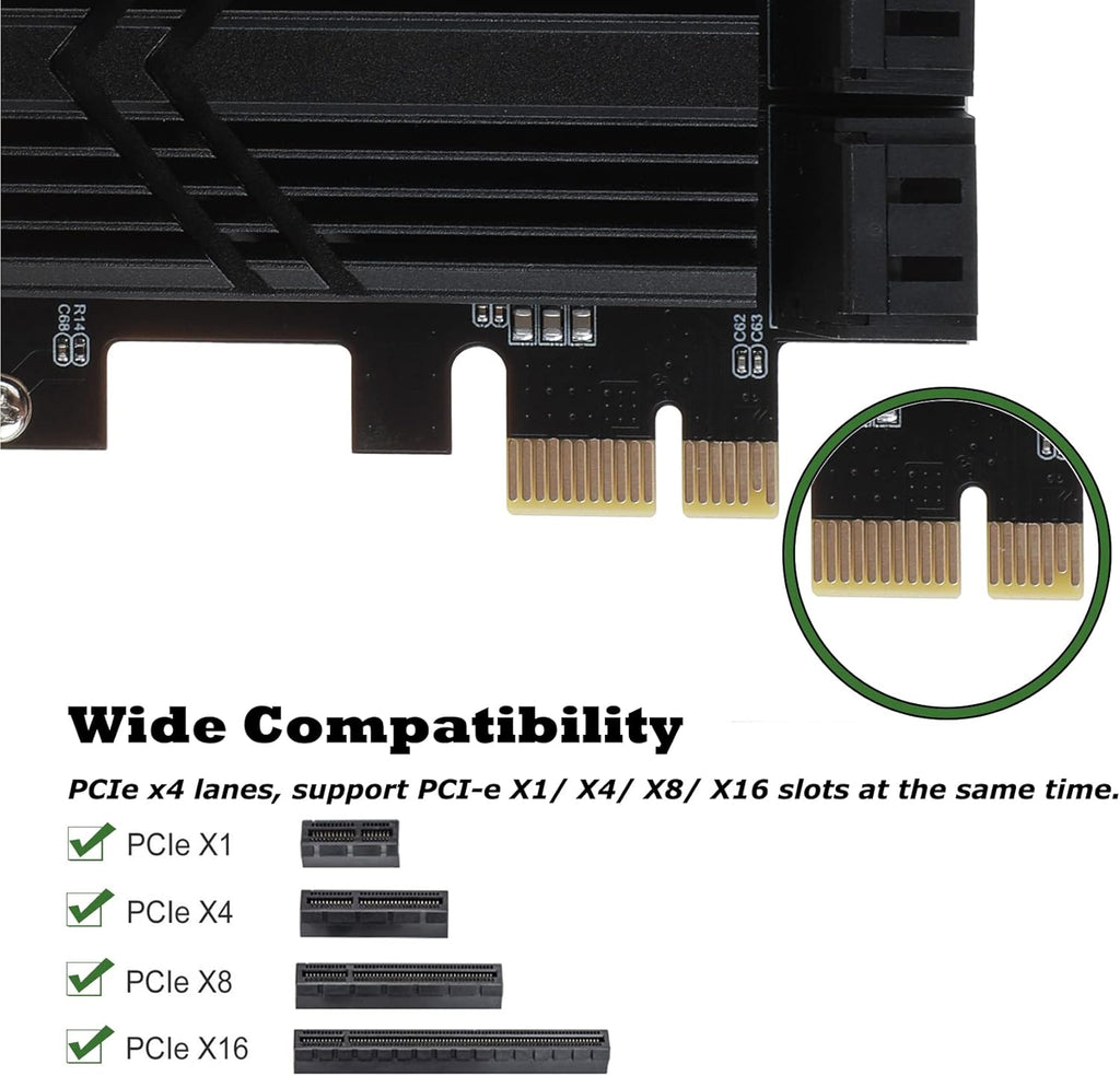 6 Port SATA III PCIe Controller Card J453431