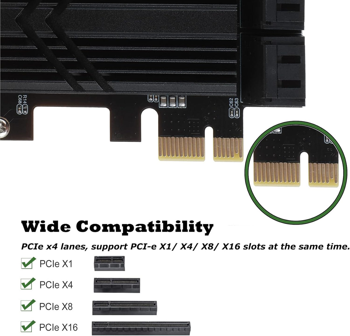 6 Port SATA III PCIe Controller Card J453431