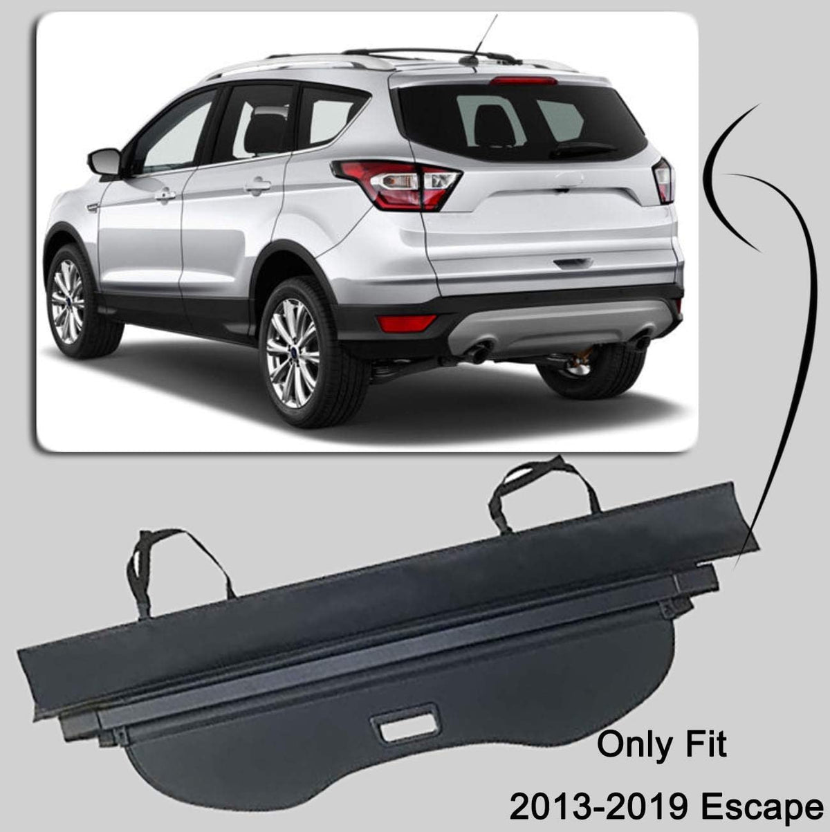 Black Cargo Cover for Ford Escape W9248