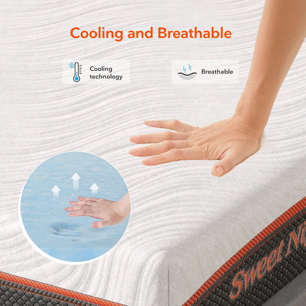 Queen Size Gel Memory Foam Pocket Spring Hybrid Mattress X217945
