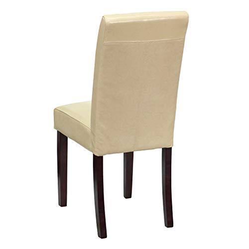 2 Pk. Ivory Leather Parsons Chair H157304
