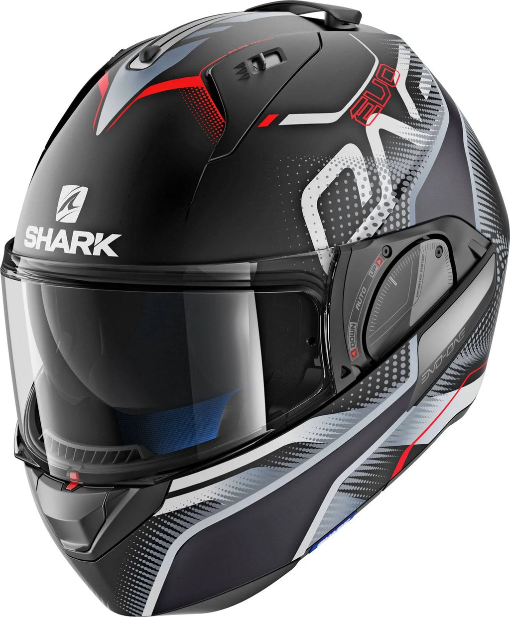 Black-Silver-Red Motorcycle Helmet L17379