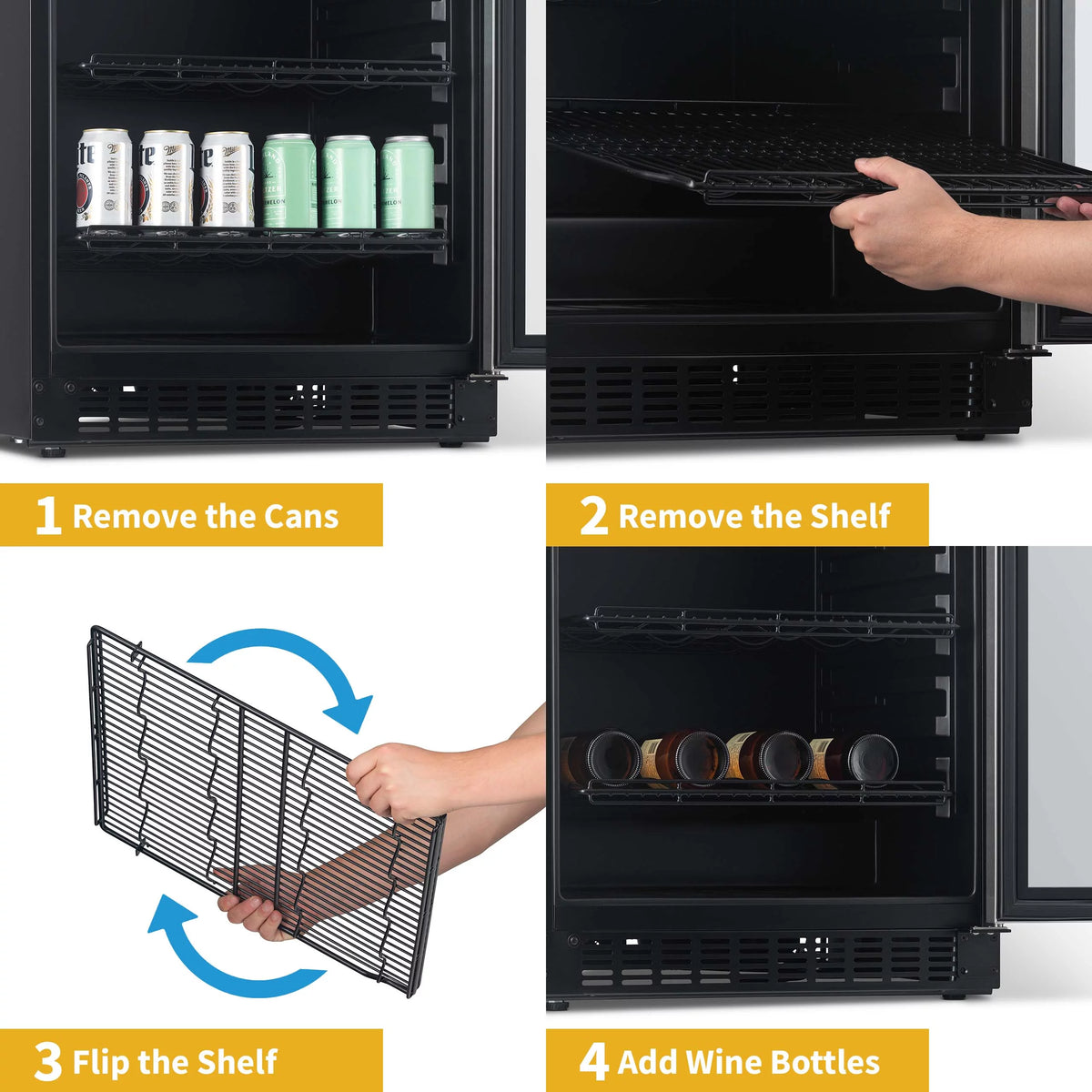 179 Can 49 Bottle Stainless Steel Wine and Beverage Refrigerator D1357