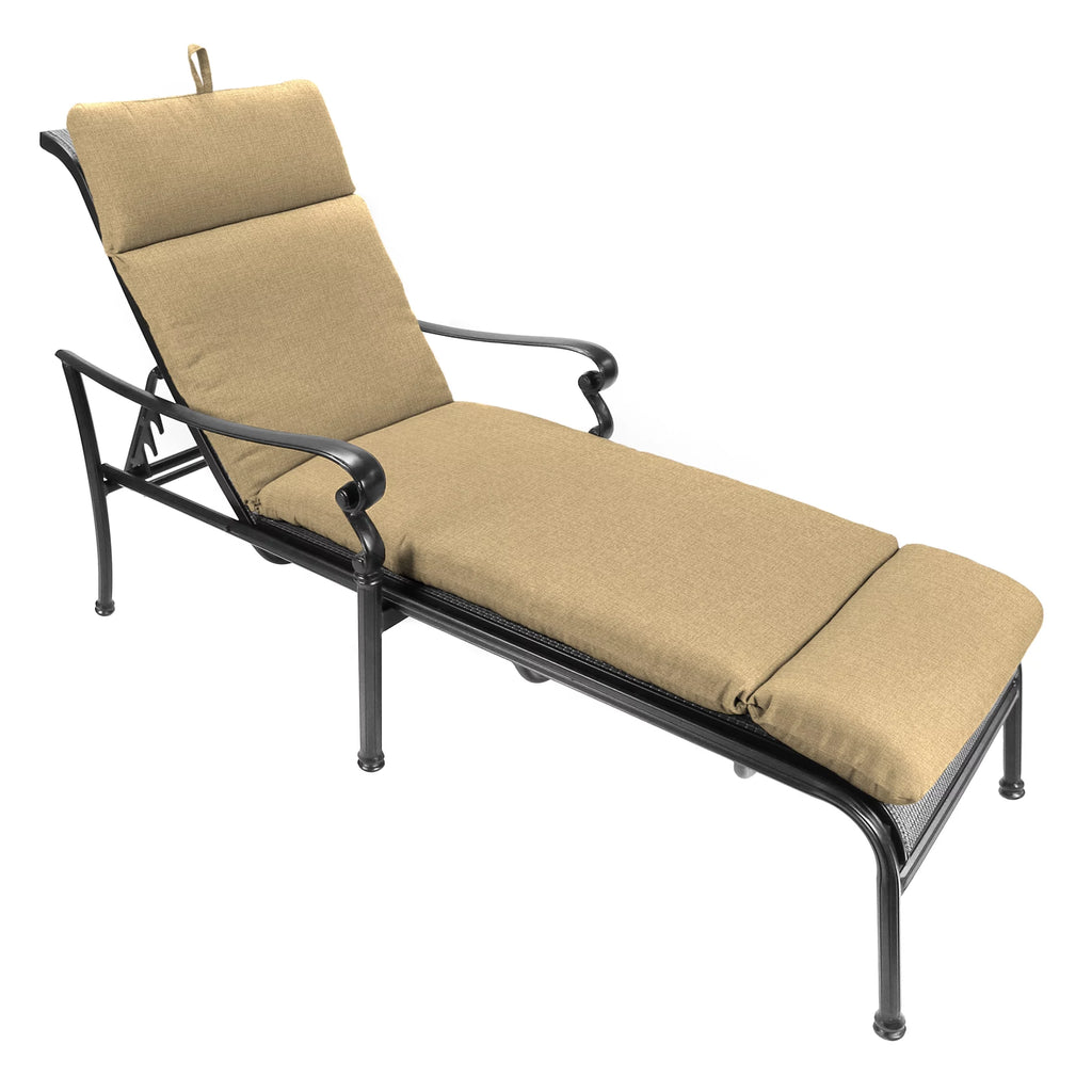 Antique Beige Rectangular Outdoor Chaise Lounge Cushion P9388