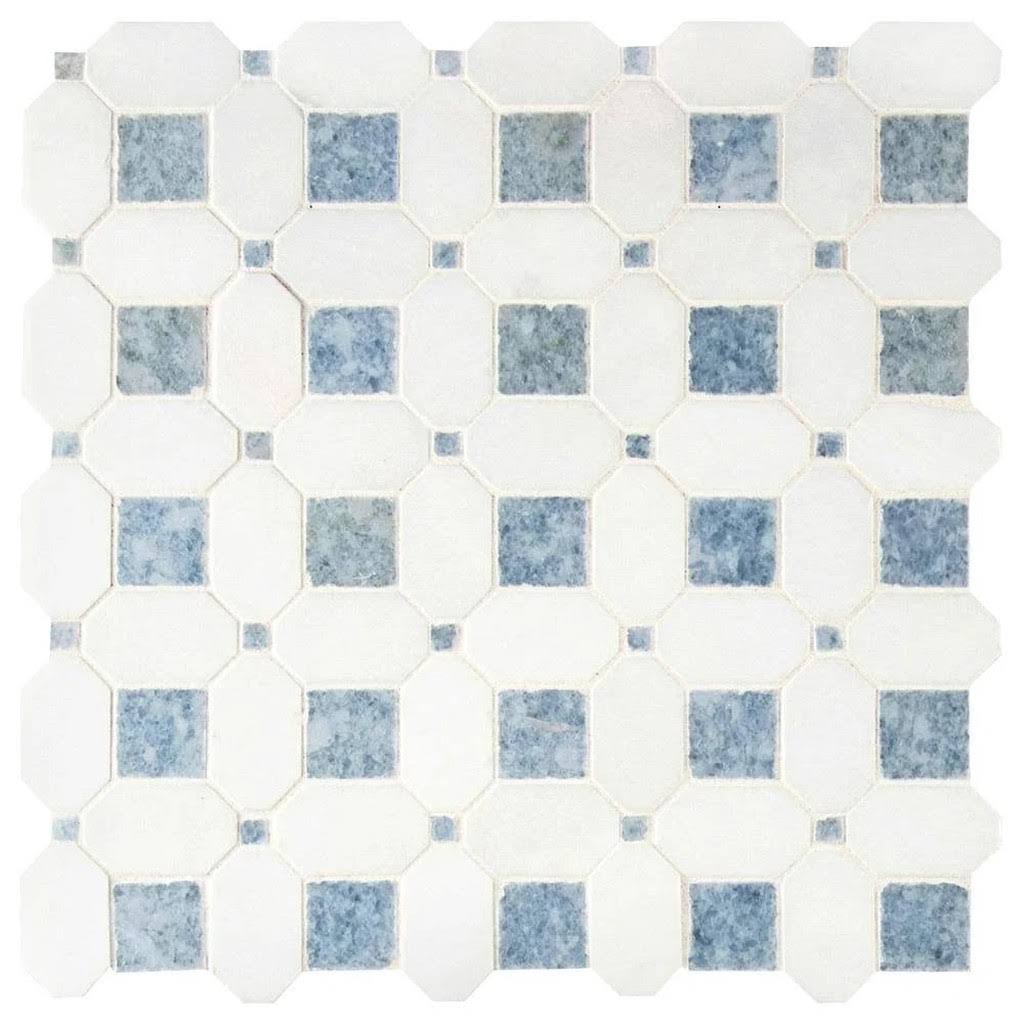 Polished Marble Mesh-Mounted Tile Q4773