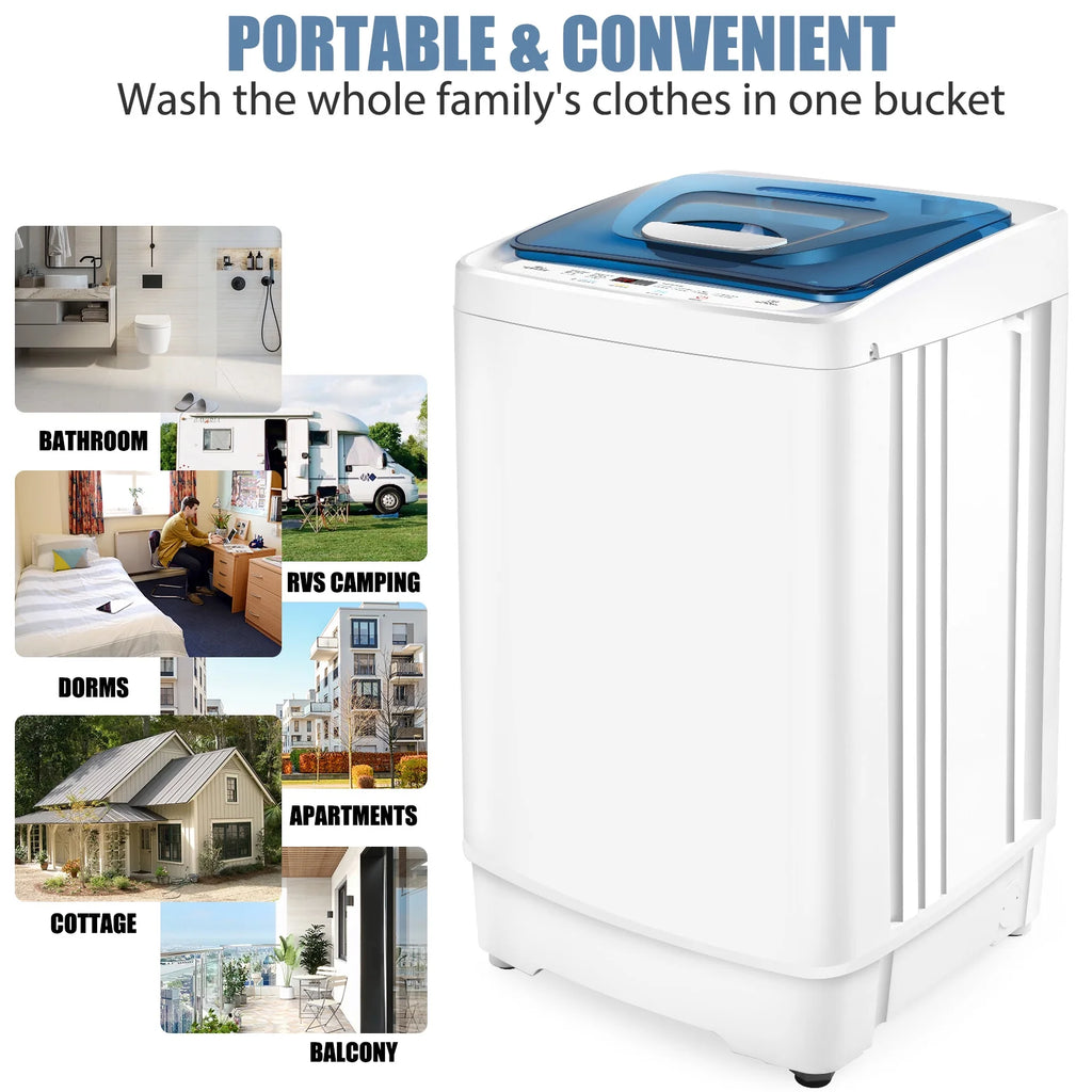 17.8lb Portable Washer and Dryer Combo with LED Display K861957