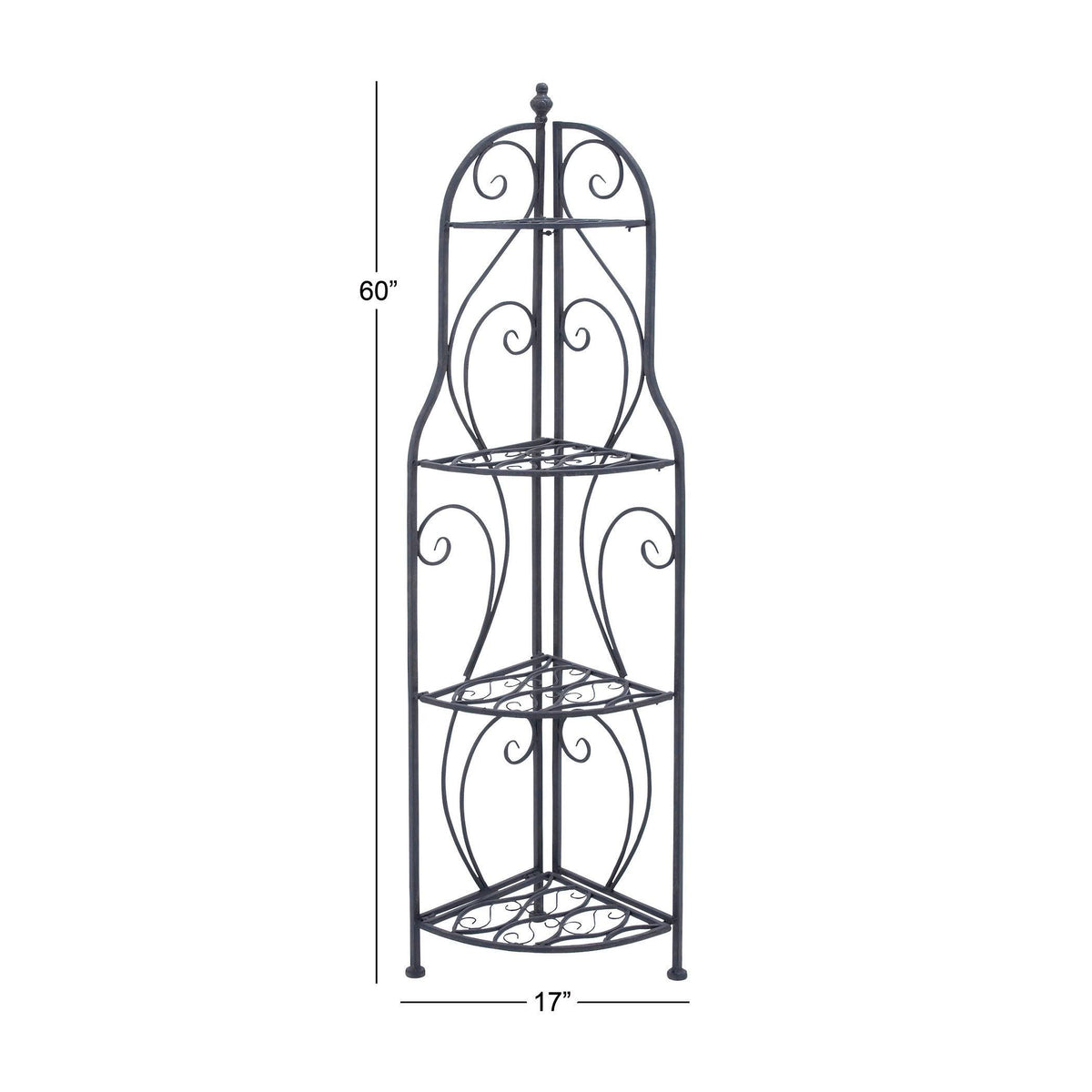 Black Metal Corner Rack L7541