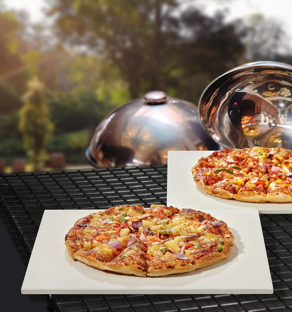 16" Rectangular Cordierite Pizza Stone (2 Pack) Y498
