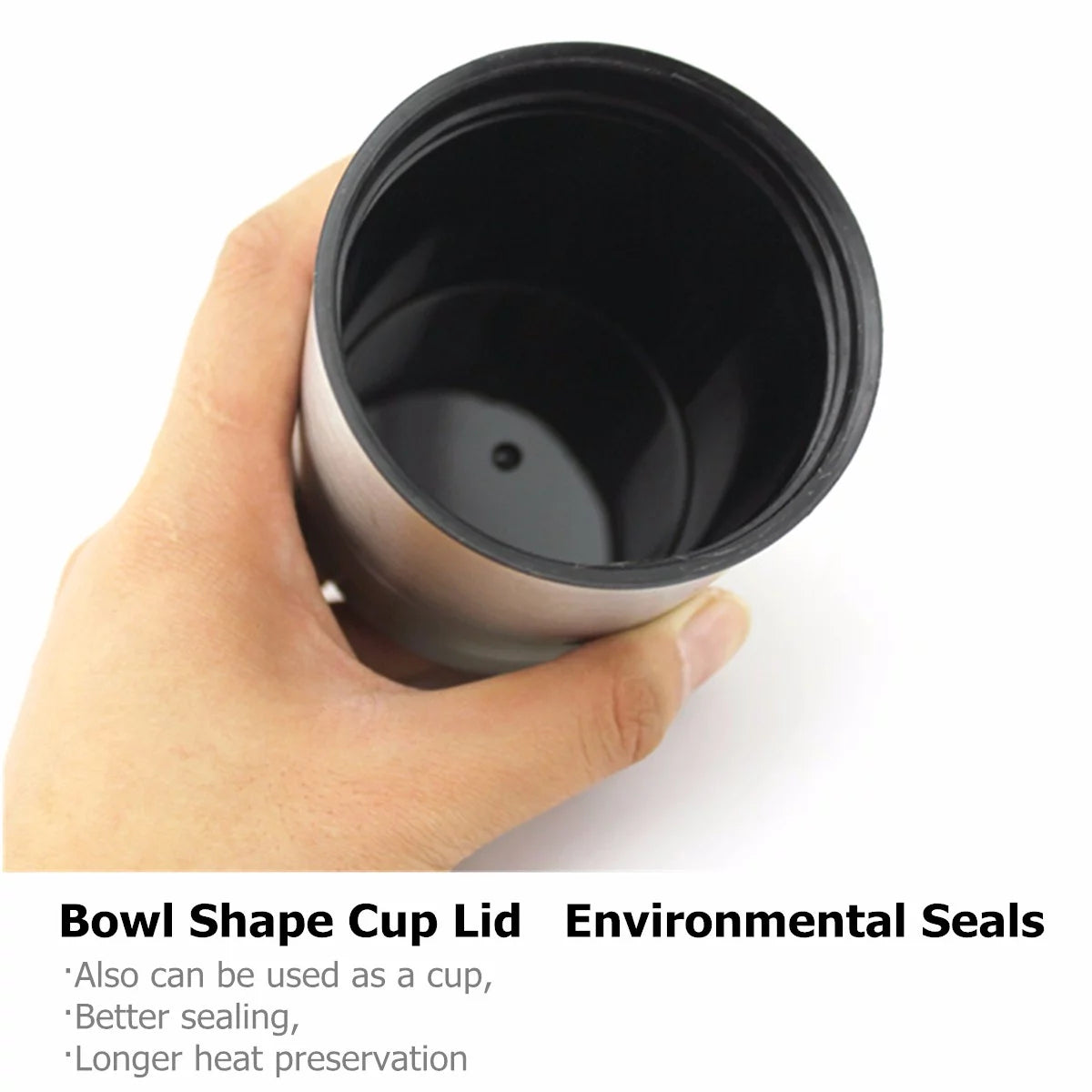Stainless Steel 12V 500ml Heated Travel Mug with Lid G61665