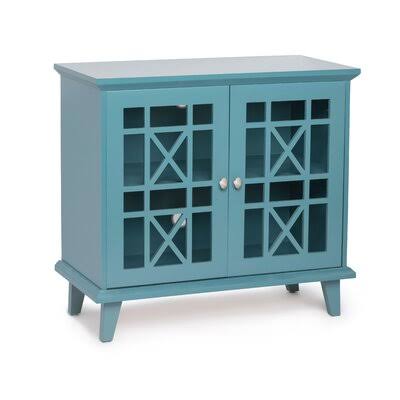 Antique Blue 2-Door Accent Cabinet V818076