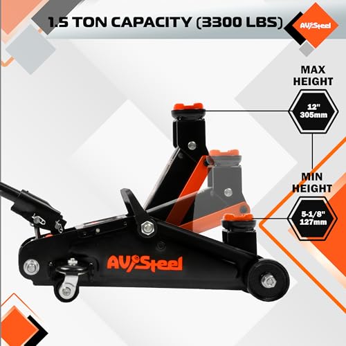 1.5 Ton Hydraulic Trolley Jack with Storage Case R666