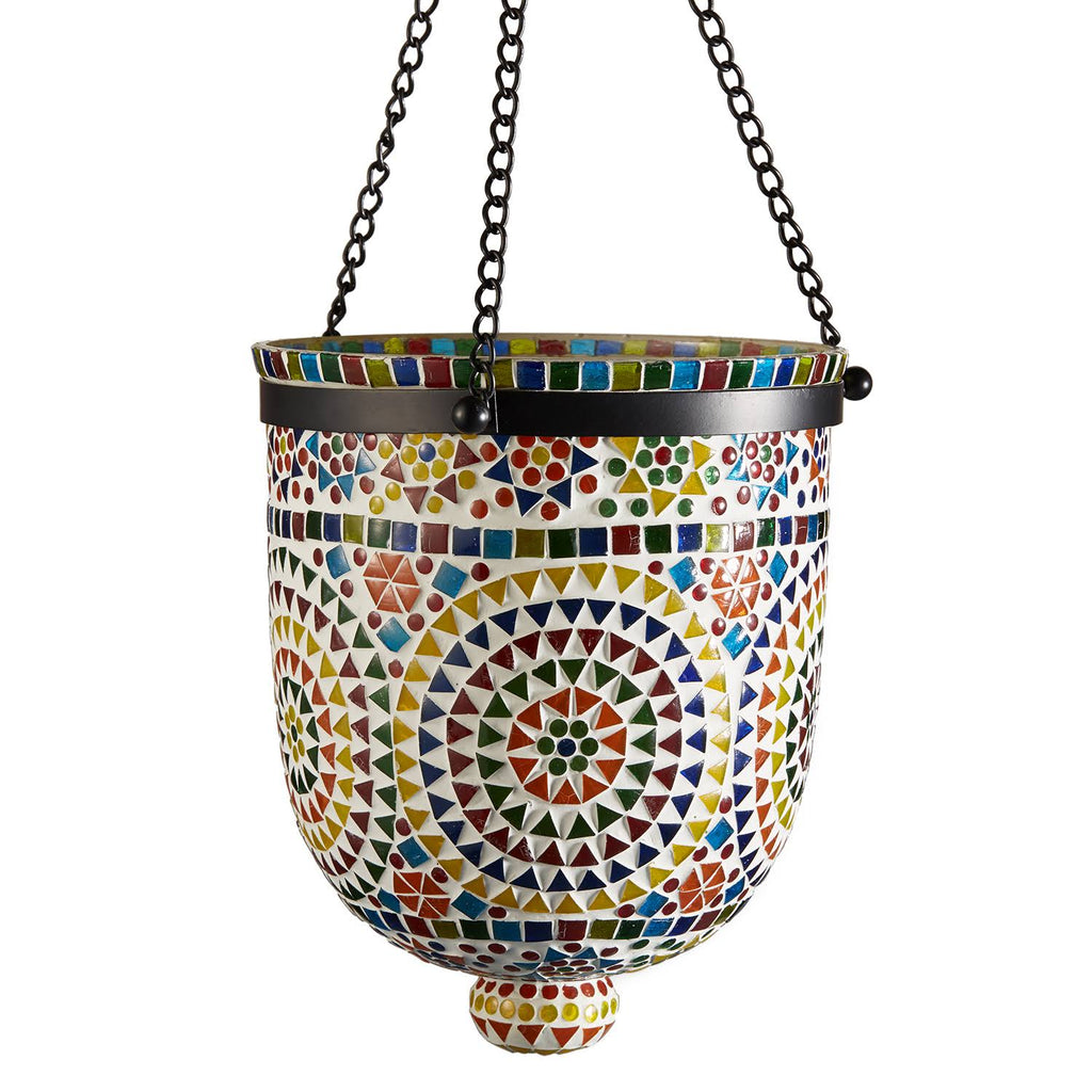 Multi-Color Mosaic Hanging Lantern G3668