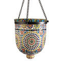 Multi-Color Mosaic Hanging Lantern G3668