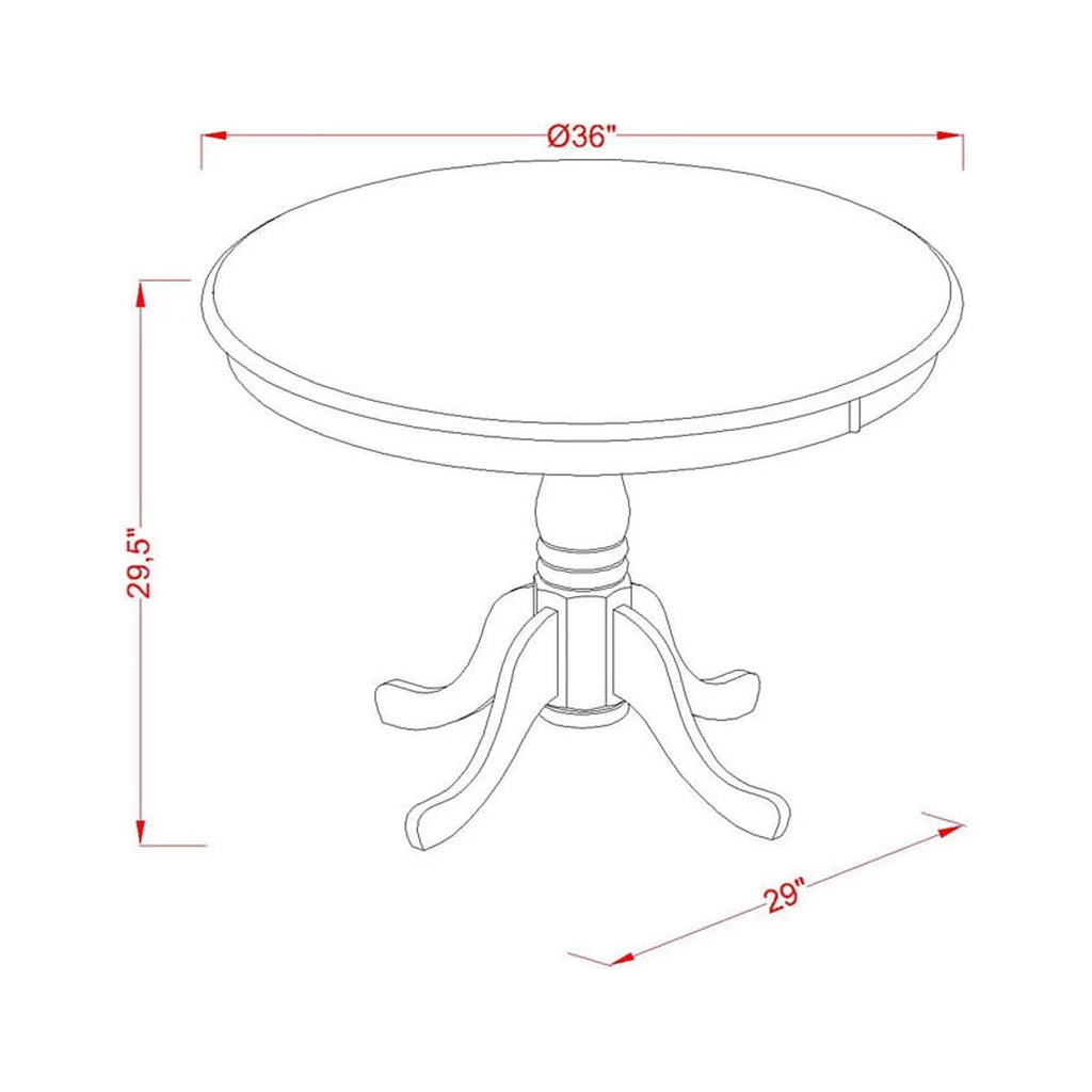 5 Piece Wood Dining Table Set X78634
