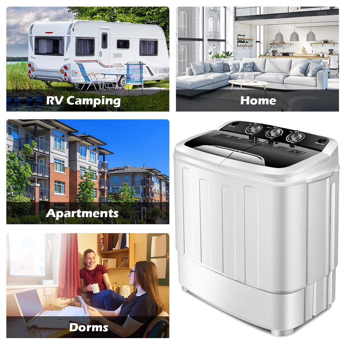 Compact Mini Twin Tub Washing Machine Y4299