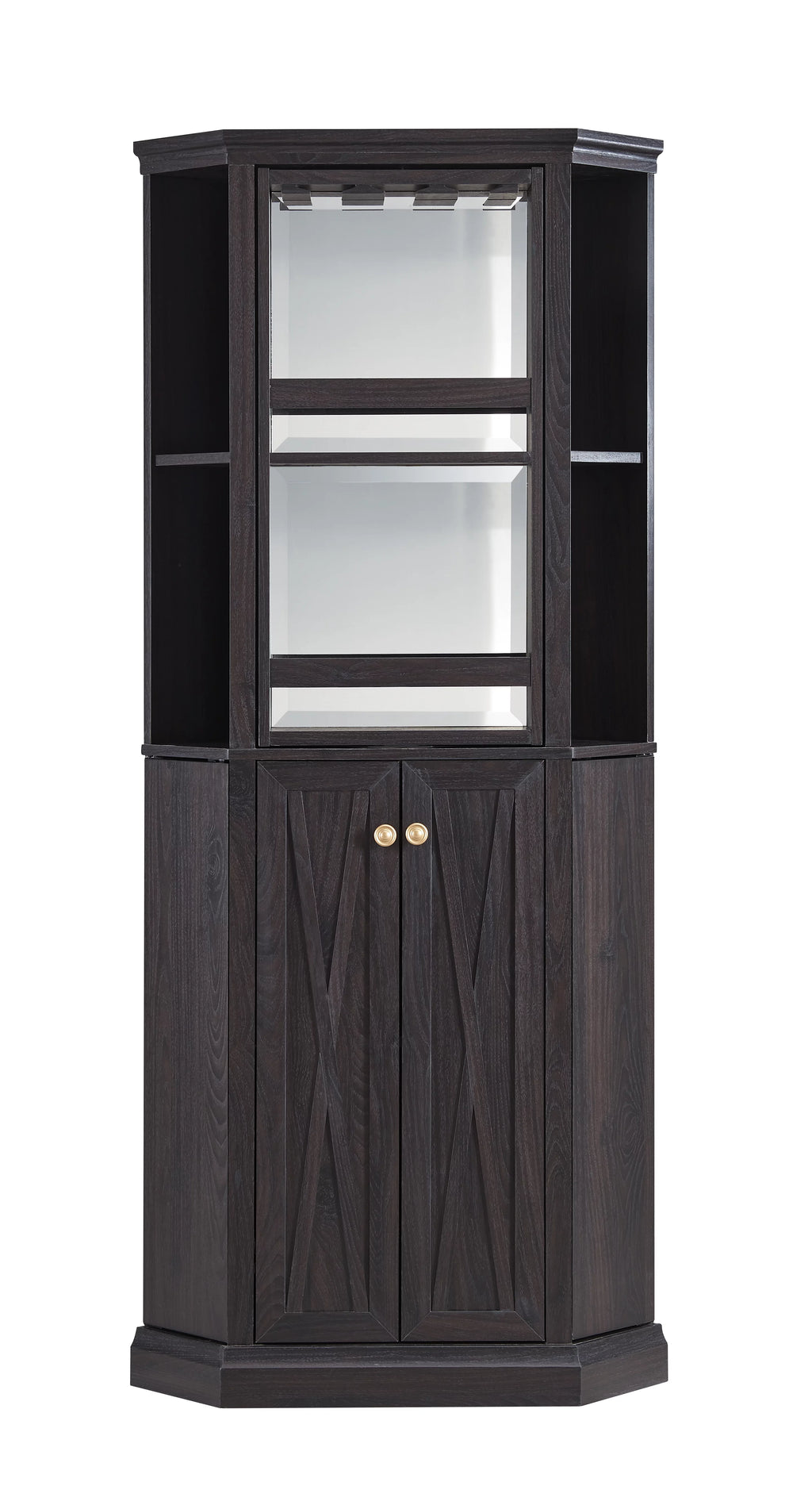 Black Corner Bar Cabinet S6559