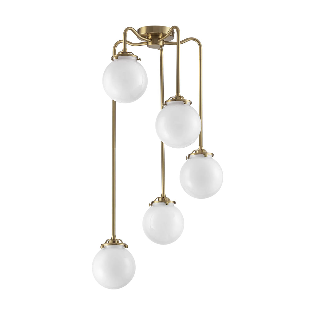 Milk White Glass Bubble Chandelier G115