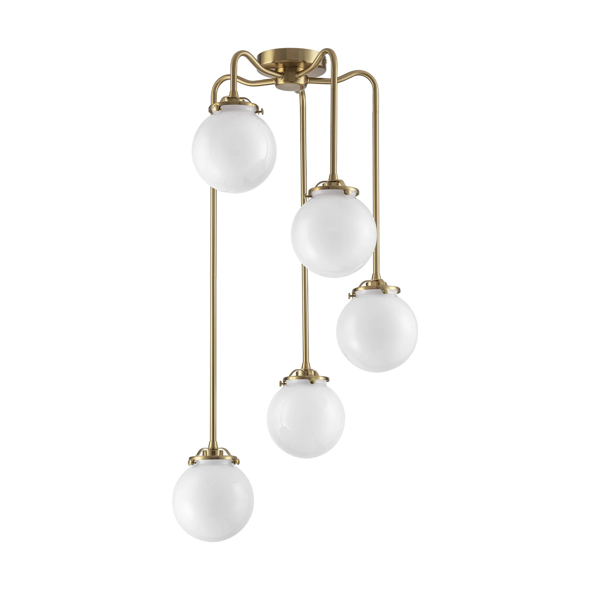 Milk White Glass Bubble Chandelier G115