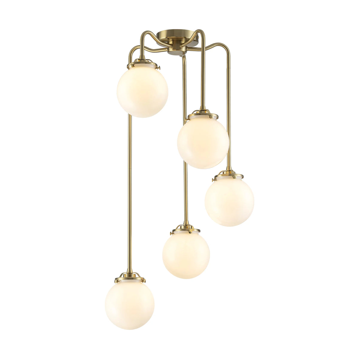 Milk White Glass Bubble Chandelier G115