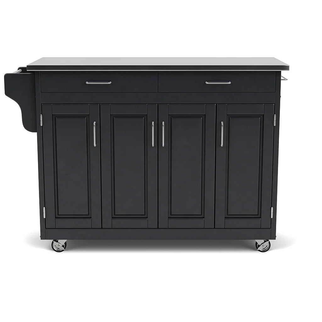 Wood Kitchen Cart in Black T50438