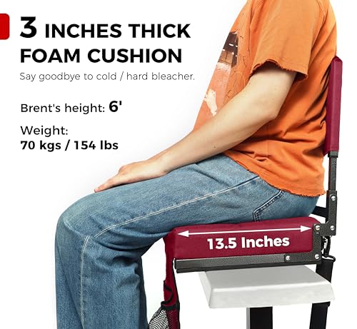 Stadium Seat with Back Support and Cushion E13213