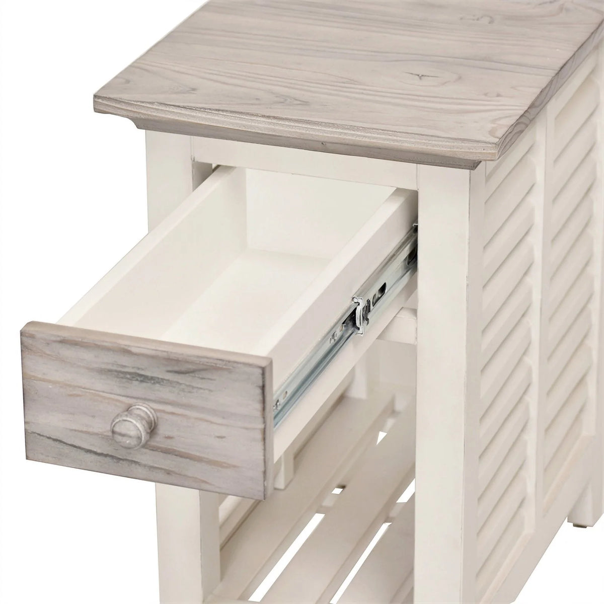 Wood Chairside Table with Drawer W630025