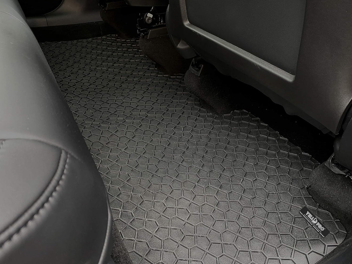 Black Rubber Heavy Duty Floor Mat for Tesla Model Y 5 Seater H32544