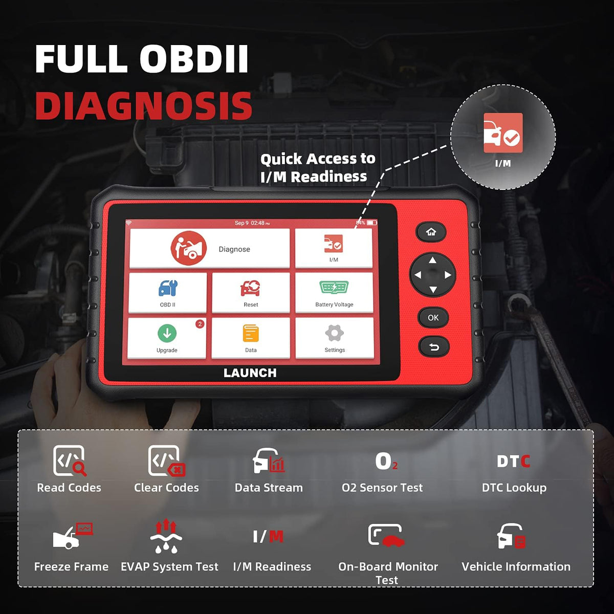 7'' Touch Screen OBD2 Scanner Car Code Reader M585226