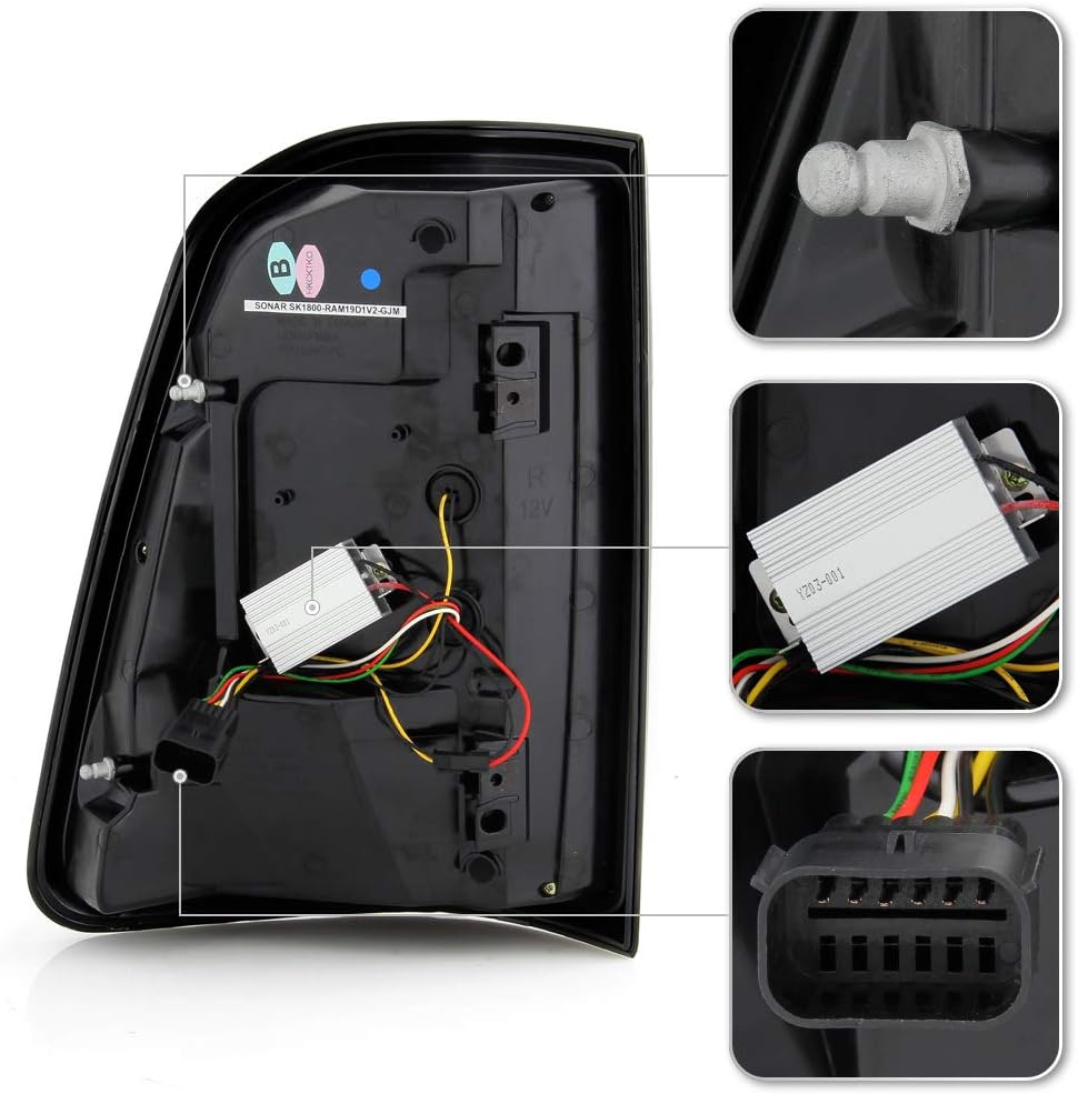Black Full LED Tail Lights Left+Right C778