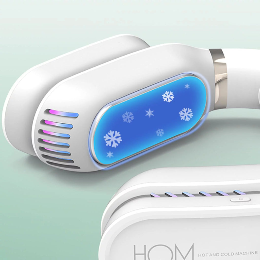 Portable Hanging Cooling Heater Air Conditioner Wearable Neck White Q64270