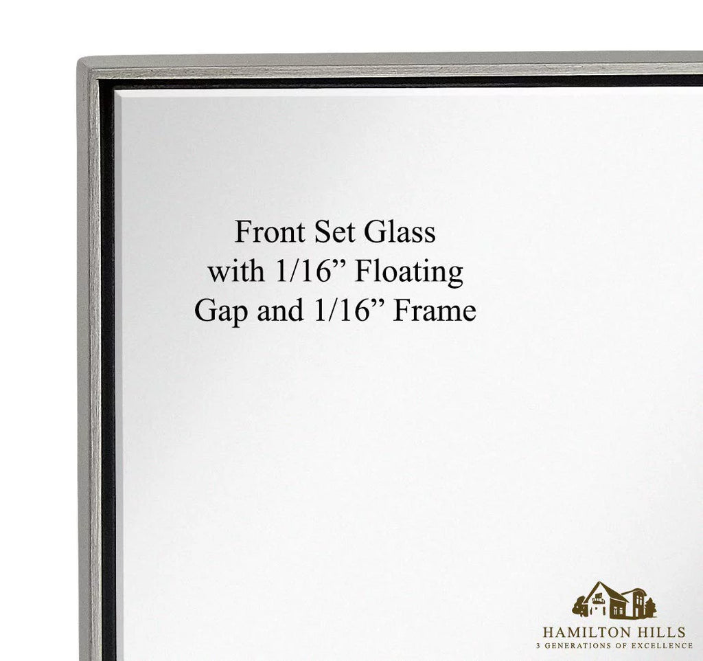 Brushed Metal Wall Mirror 22" x 30" E34148