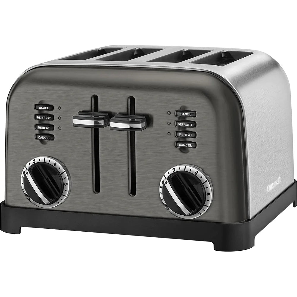4-Slice Black Metal Toaster L803301