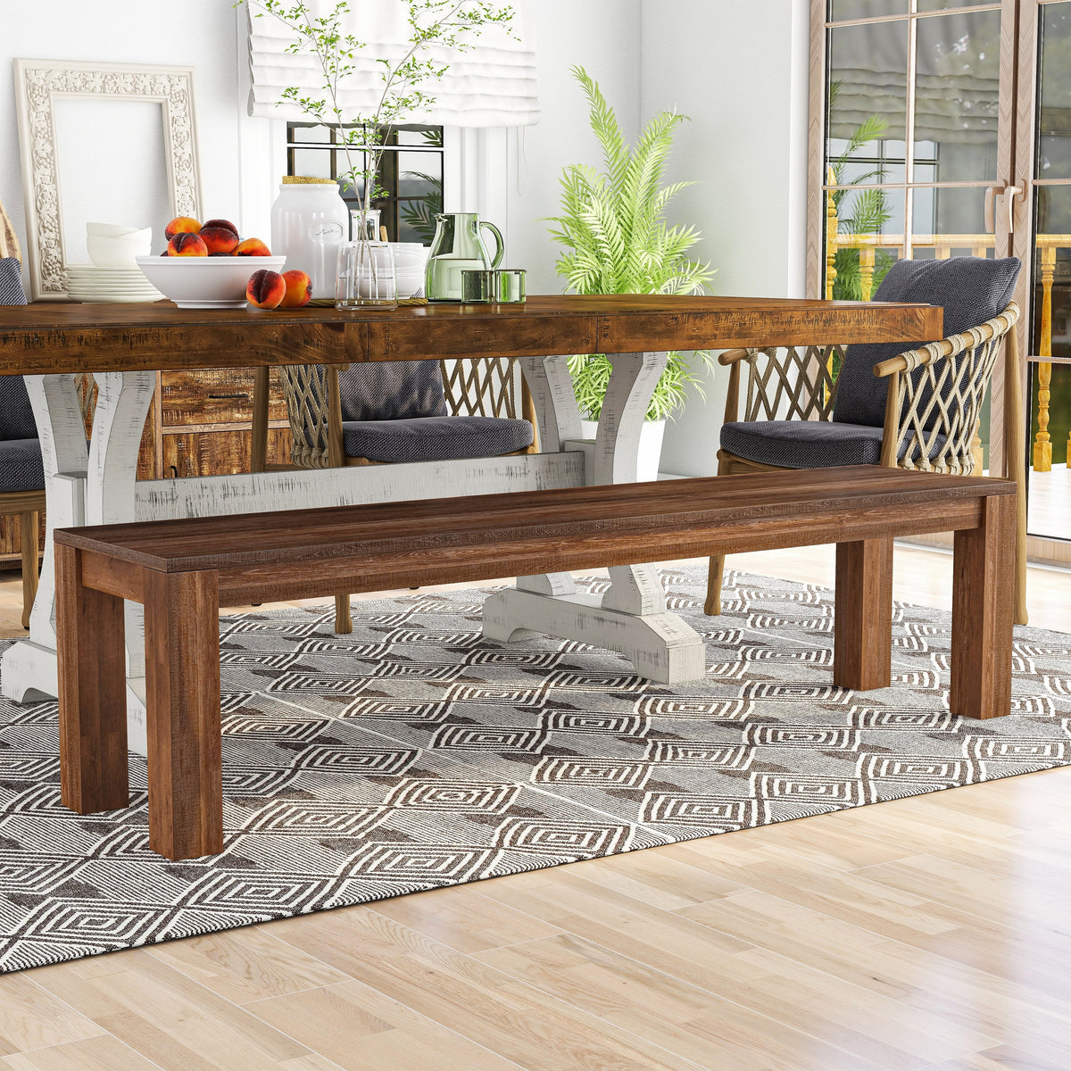 Solid Mango Wood Dining Bench R9695