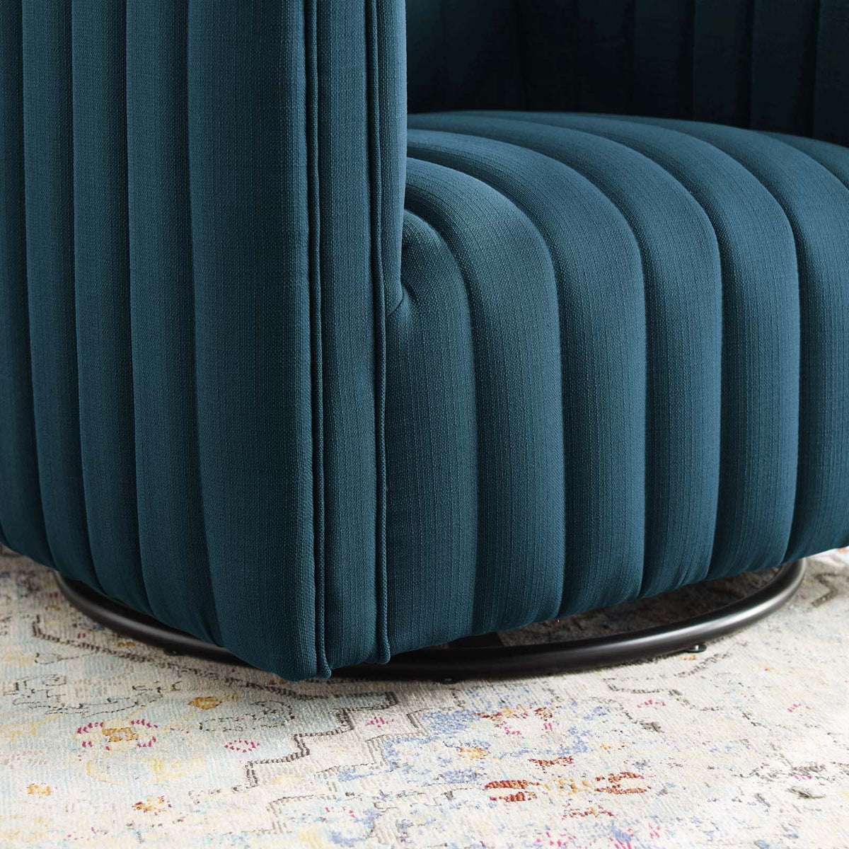 Azure Tufted Swivel Upholstered Armchair N132
