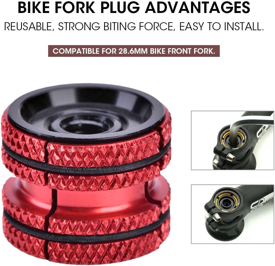 Red Compression Plug for 28.6mm Carbon Steerer M1739