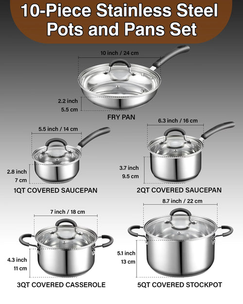 10-Piece Stainless Steel Cookware Set B18288