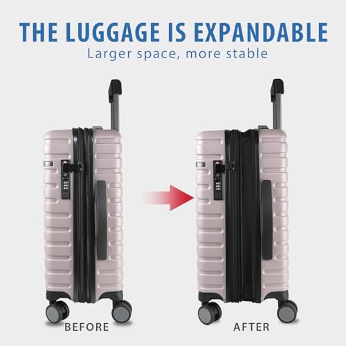 Light Purple 20-Inch Hardside Expandable Carry On Luggage V4526