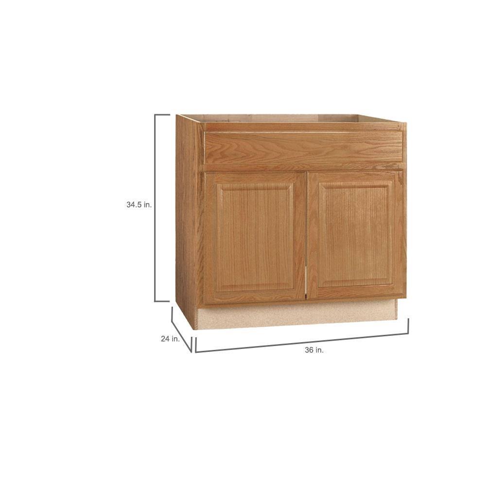 Medium Oak Sink Base Kitchen Cabinet Z67436
