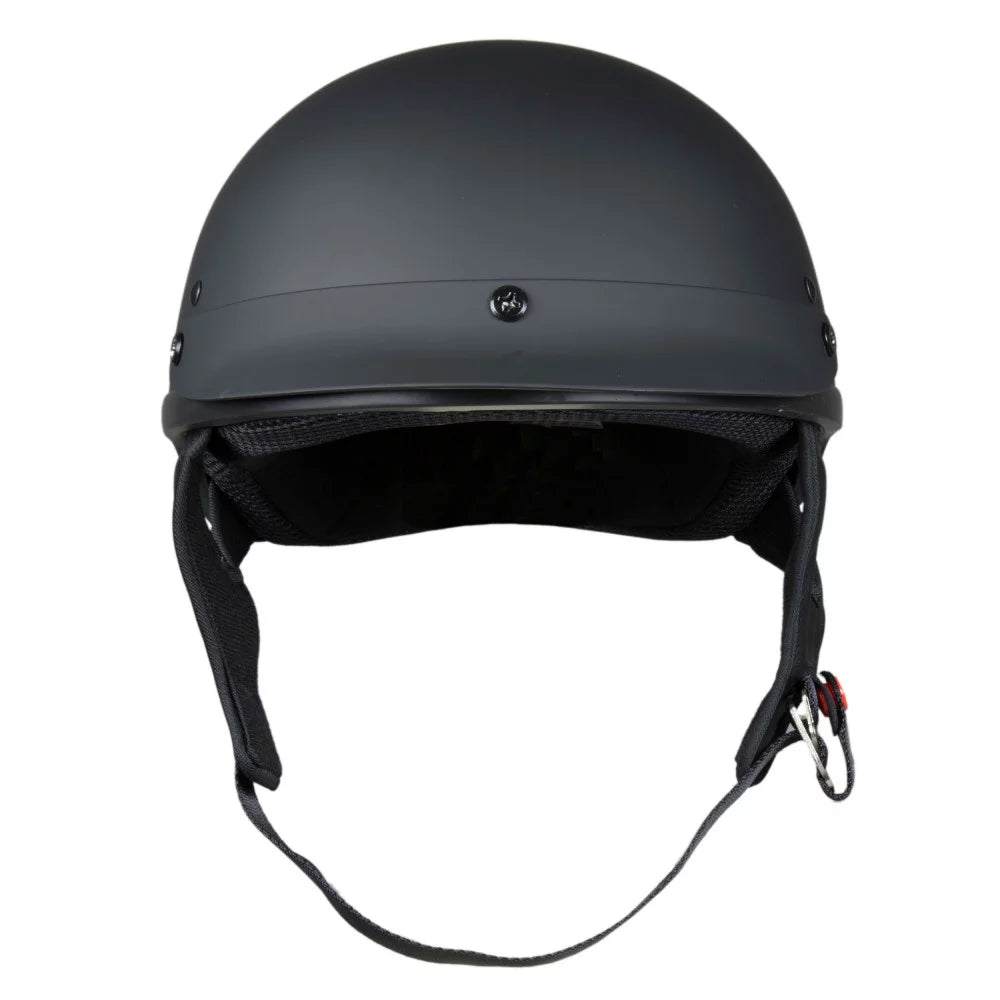 Matte Black Motorcycle Half Helmet W2348
