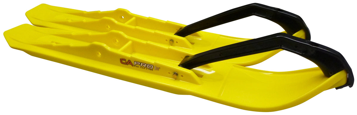 Yellow XCS Snowmobile Skis with 6" Shaper Bars Complete Kit B1187