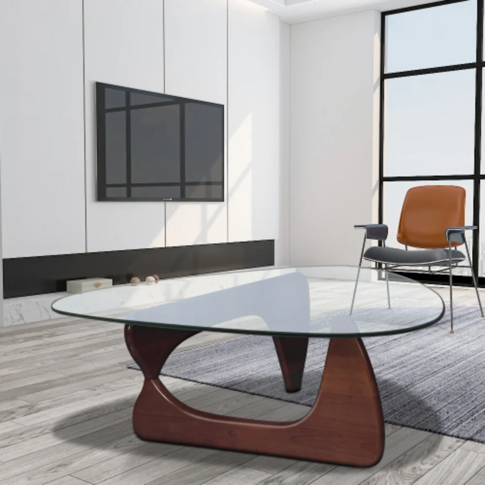 Modern Triangle Coffee Table Solid Wood Y37605