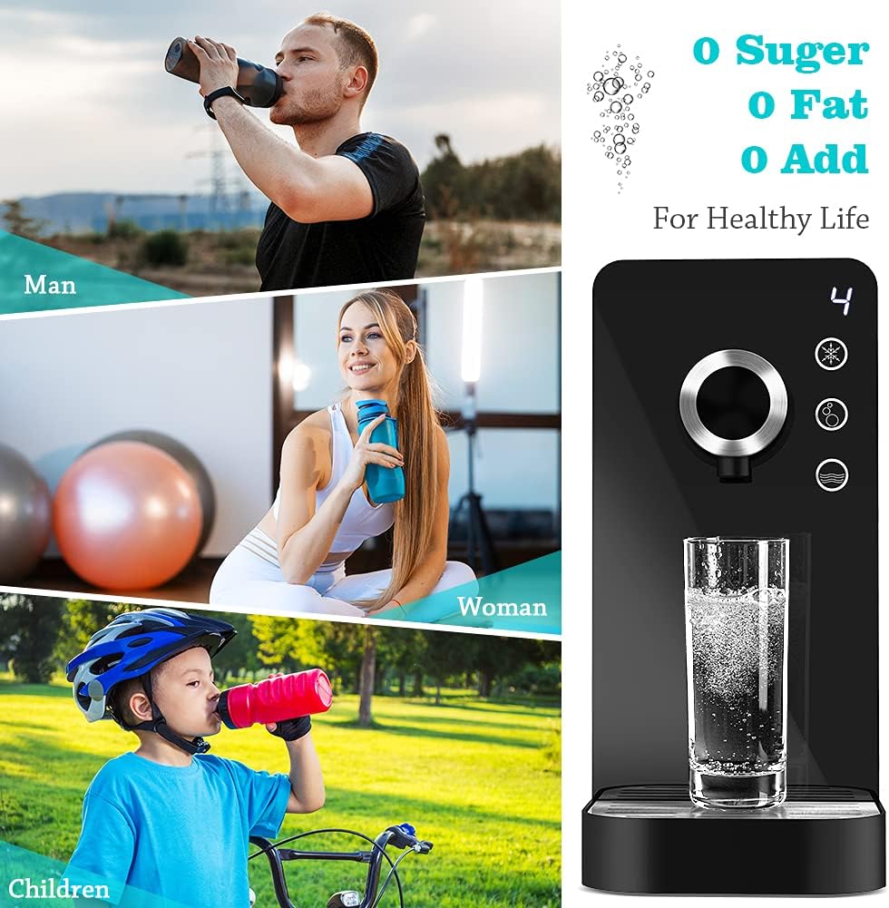 Black Countertop Sparkling Water Maker Z202