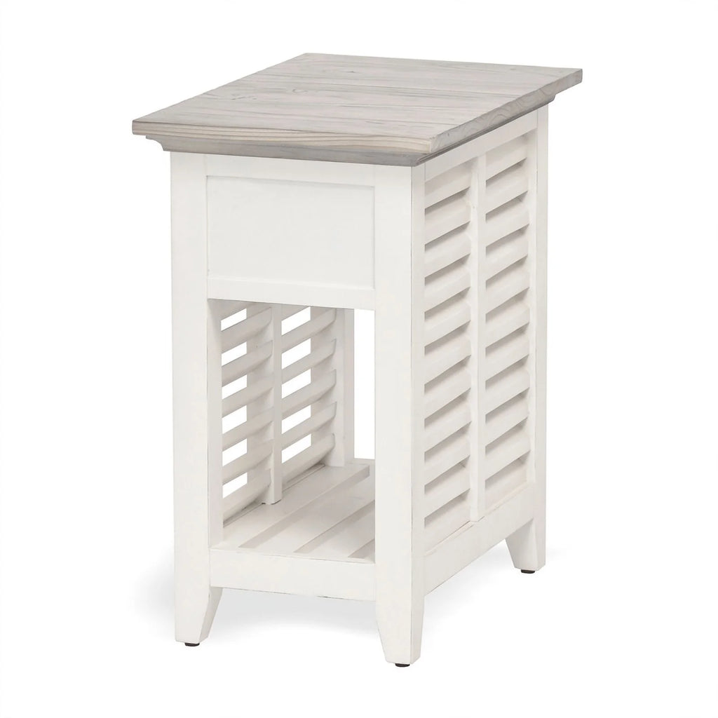 Wood Chairside Table with Drawer W630025