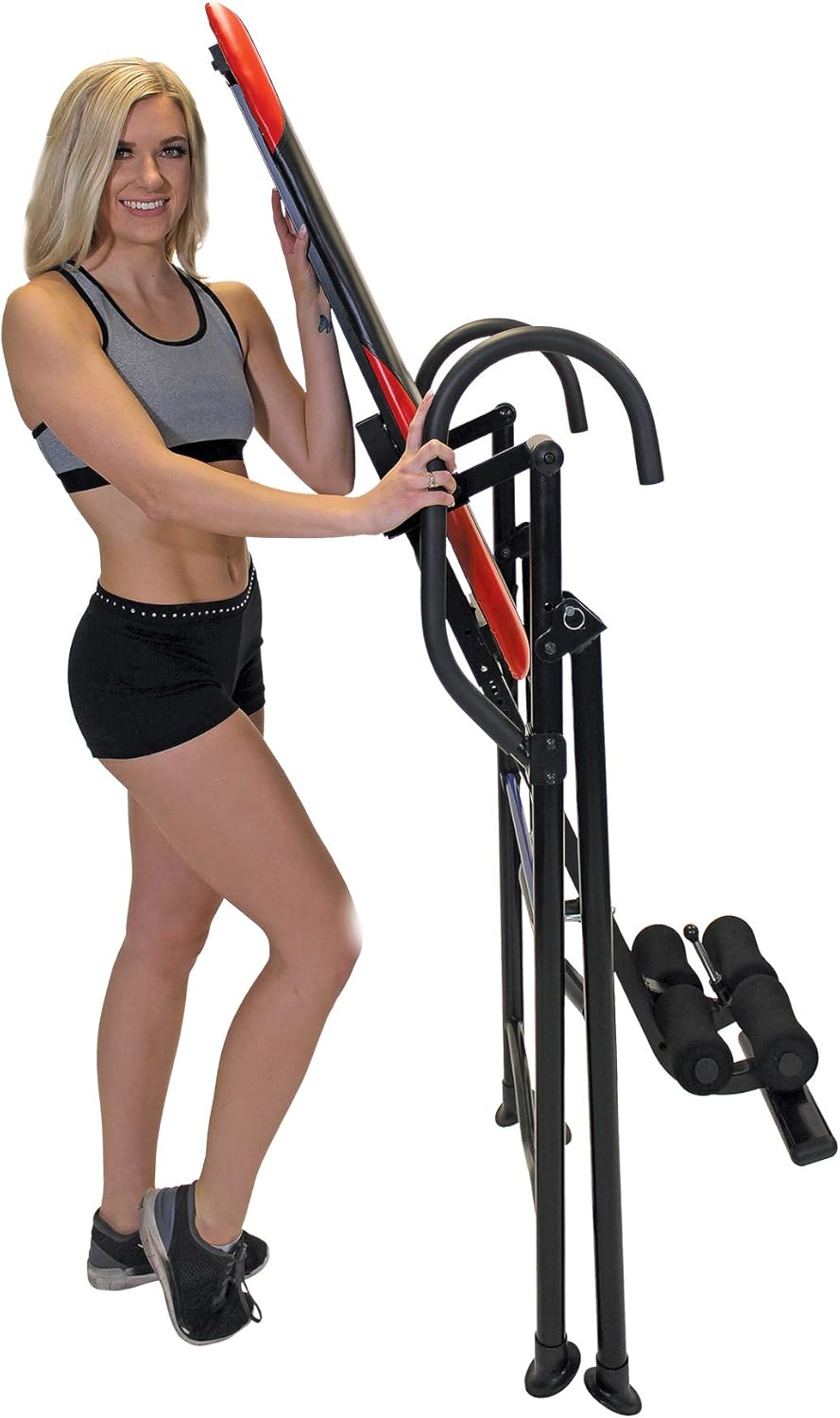 Red Heavy Duty Inversion Table with Adjustable Head Rest & Lumbar Support Pad X5652
