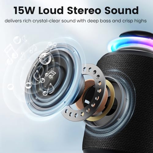 IP67 Waterproof Portable Bluetooth Speaker with Lights E973091
