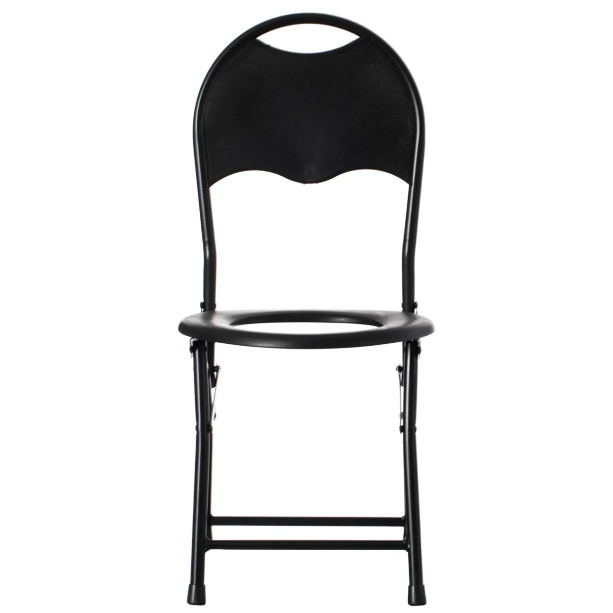 Black Folding Portable Toilet Seat with Backrest O77617