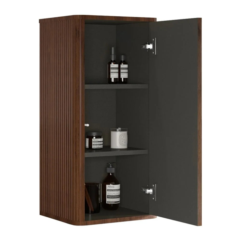 Striped Walnut Bathroom Floating Side Cabinet R389946